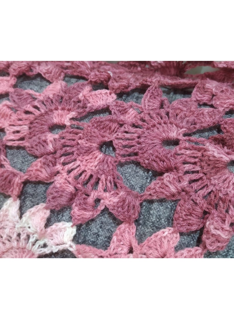 Women's winter rectangular shawl, handmade - Image 2